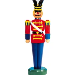 Discount DecoWoerner Soldat Figur 185 Cm, Rot-blau, Vollplastisch mehrfarbig