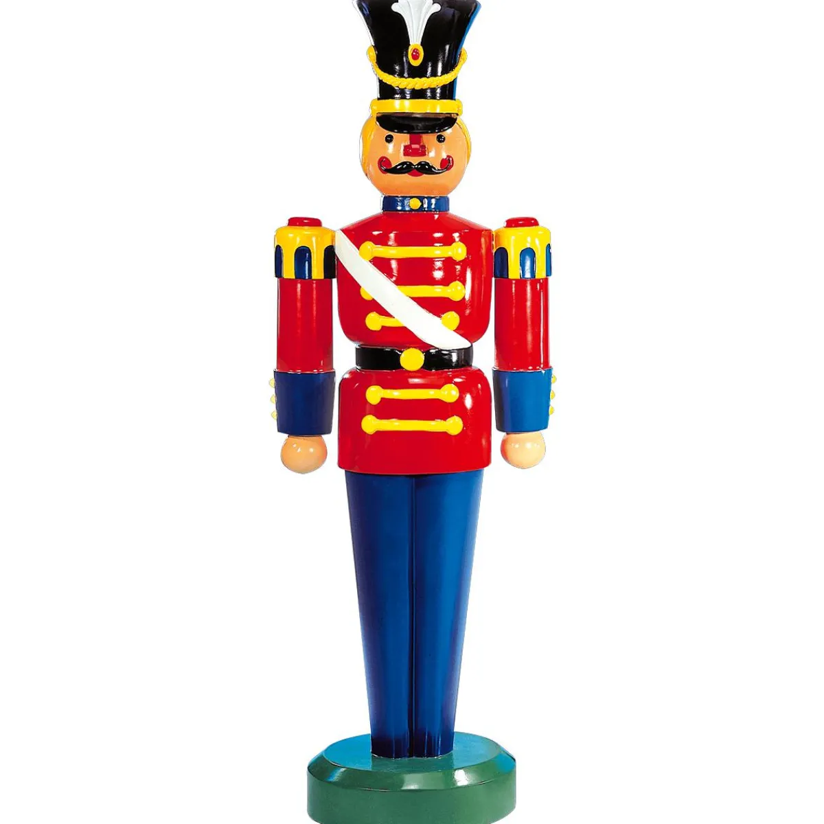 Discount DecoWoerner Soldat Figur 185 Cm, Rot-blau, Vollplastisch mehrfarbig