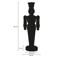 Discount DecoWoerner Soldat Figur 185 Cm, Rot-blau, Vollplastisch mehrfarbig