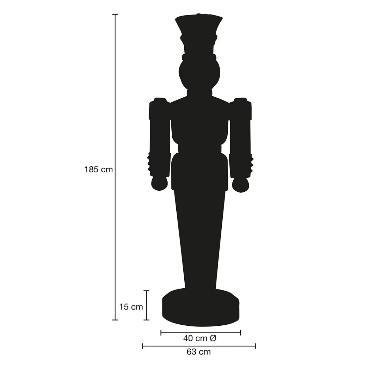 Discount DecoWoerner Soldat Figur 185 Cm, Rot-blau, Vollplastisch mehrfarbig