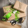 DecoWoerner Sparpaket Geschenkverpackung Go Green Mit Weißem Und Braunem Juteband