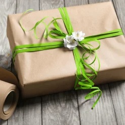 DecoWoerner Sparpaket Geschenkverpackung Go Green Mit Weißem Und Braunem Juteband