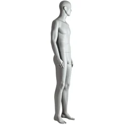 Best DecoWoerner Sport-Schaufensterpuppe Mann Athlet – Gerade Stehend Grau