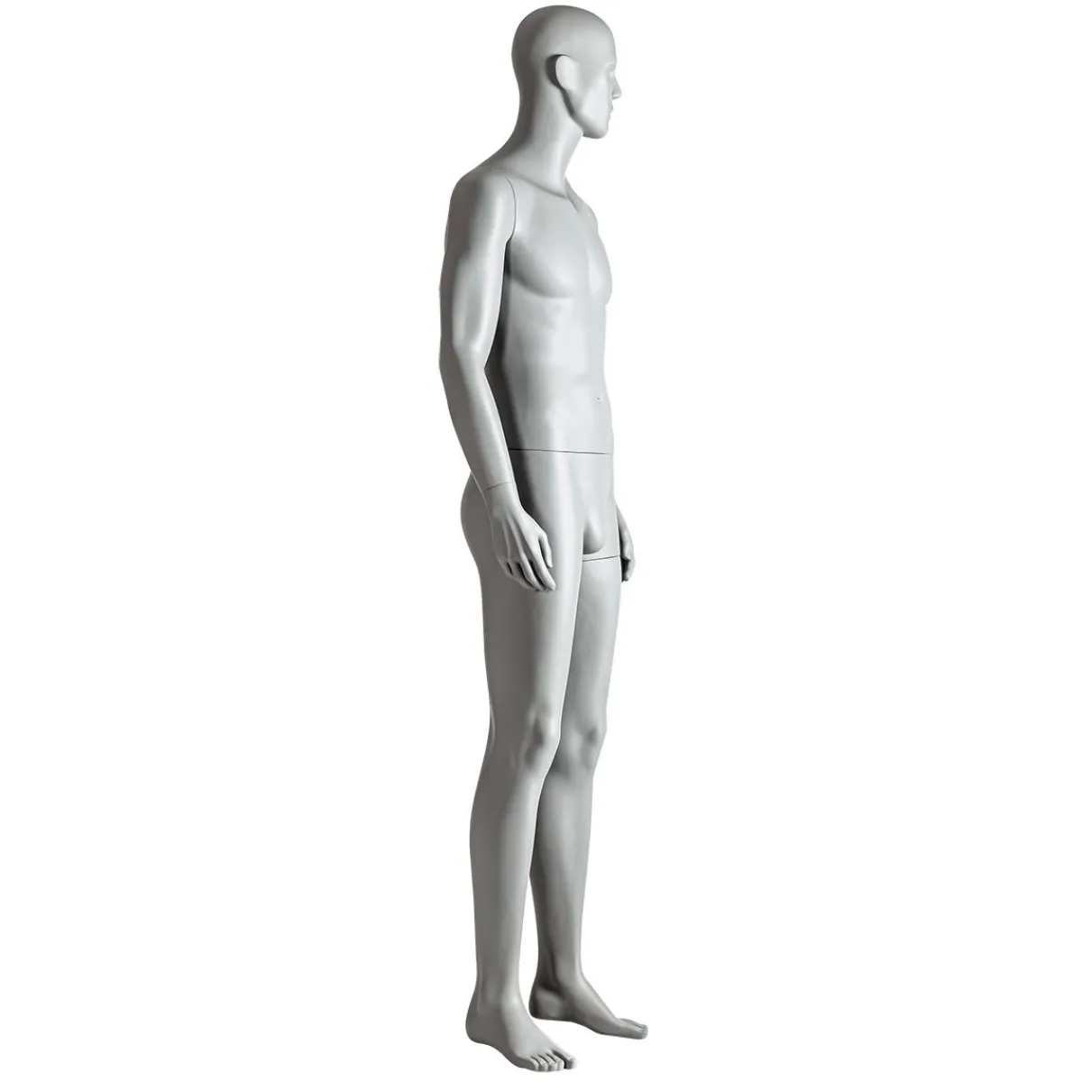 Best DecoWoerner Sport-Schaufensterpuppe Mann Athlet – Gerade Stehend Grau