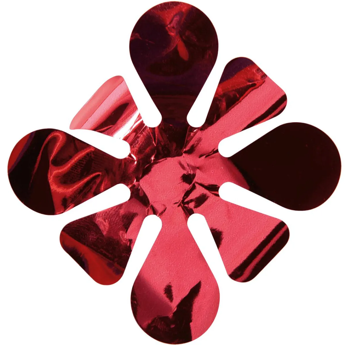 Best DecoWoerner Stanzoptikfolie Metallic 90 Cm Breit, rot