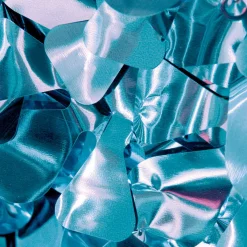 Outlet DecoWoerner Stanzoptikfolie Metallic 90 Cm Breit, Eis blau