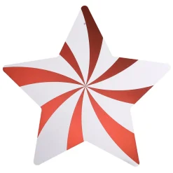 Clearance DecoWoerner Stern Swirl / Weiß rot