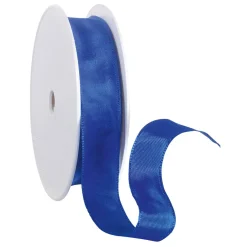DecoWoerner Stoffband Mit Drahtkante, 25 Mm, 25 M, Royal blau