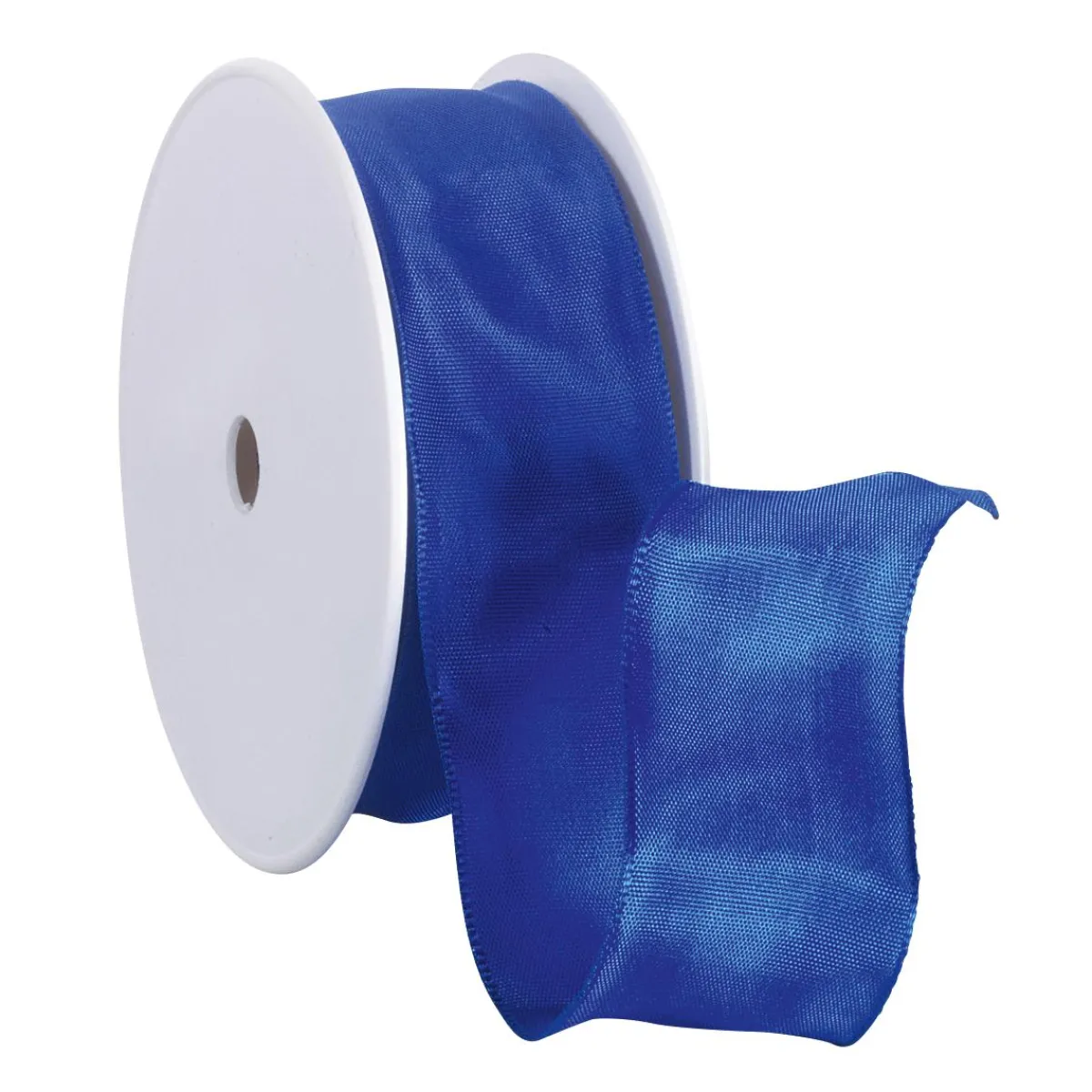 Clearance DecoWoerner Stoffband Mit Drahtkante, 40 Mm, 25 M, Royal blau