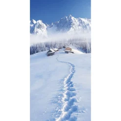Best DecoWoerner Stoffbanner Schneehütte Aus Fahnenstoff 1 X 2 M weiß
