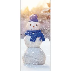 Outlet DecoWoerner Stoffbanner Schneemann 75 X 180 Cm weiß