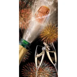 Discount DecoWoerner Stoffbanner Silvester 100 X 200 Cm schwarz