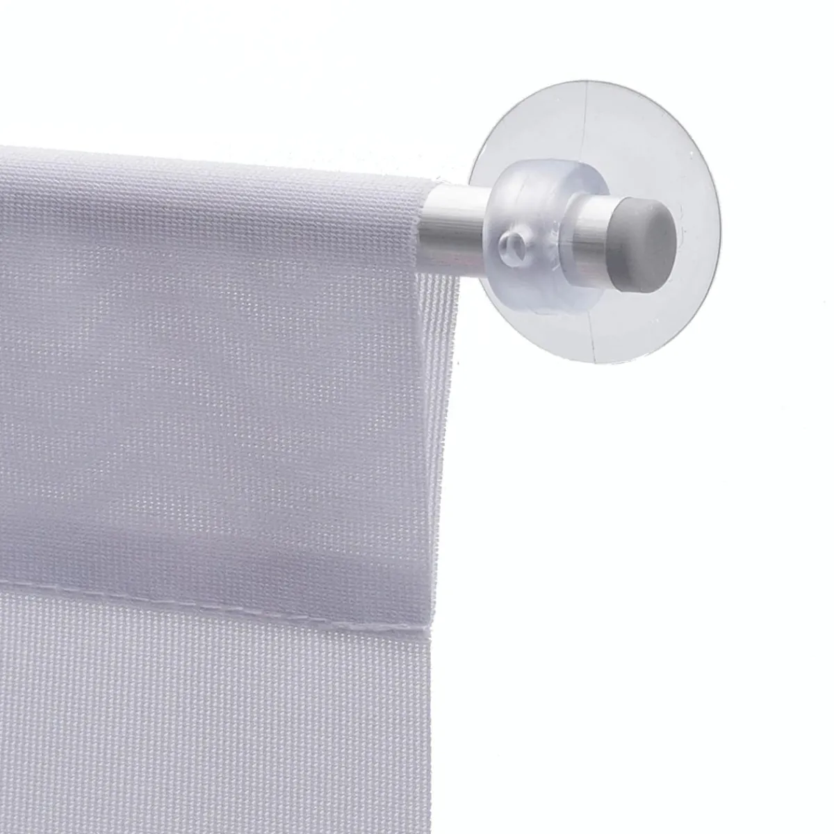 Sale DecoWoerner Stoffbanner-Alu-Aufhängestangen-Set Mit Saugnäpfchen Für Glasflächen, 79 Cm silber