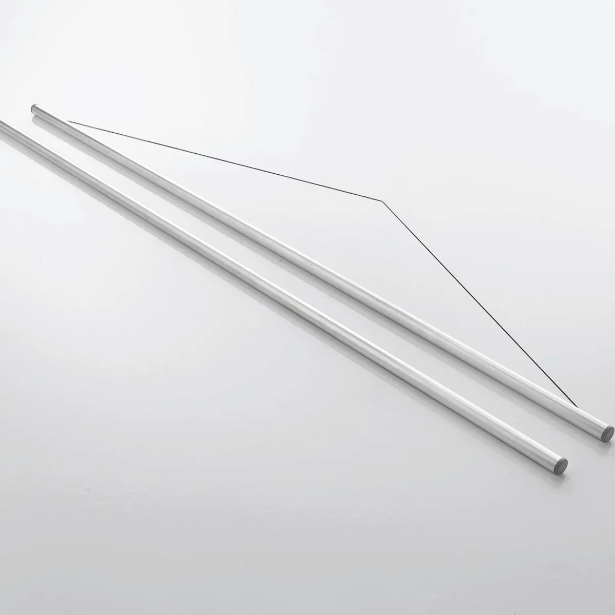 Online DecoWoerner Stoffbanner-Aufhängestangen-Set Aus Alu, 75 Cm 2 Stück silber