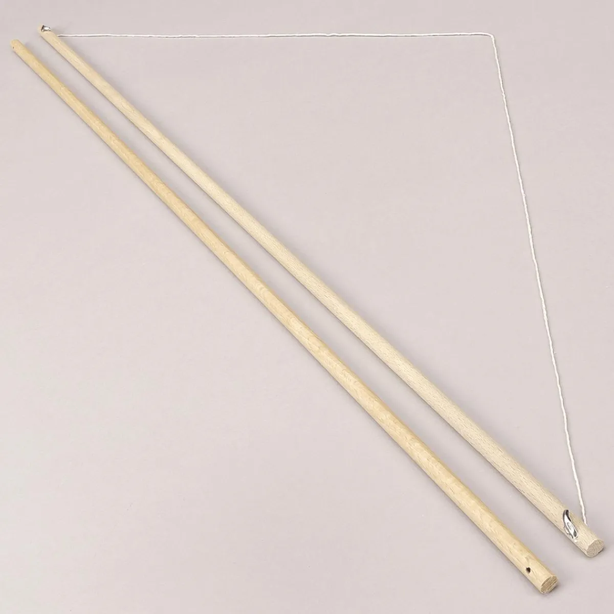 Best DecoWoerner Stoffbanner-Holz-Aufhängestangen-Set Mit Kordel, 2 Stk 79 Cm braun