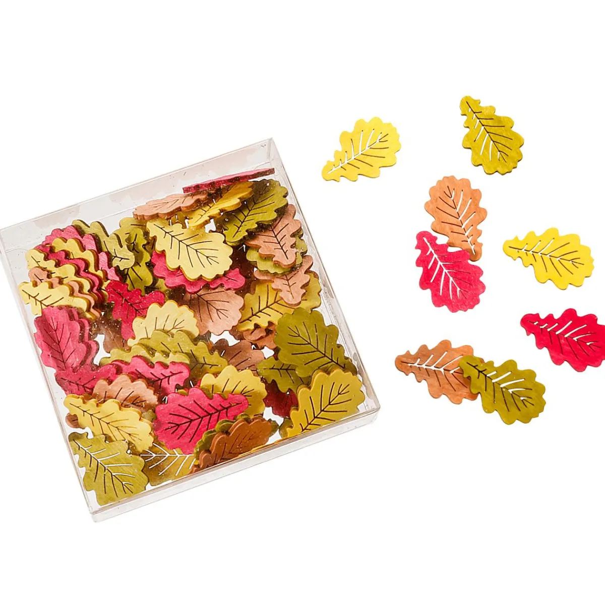 DecoWoerner Streuware Herbstblätter 72 Stück 3,5 X 4 Cm braun