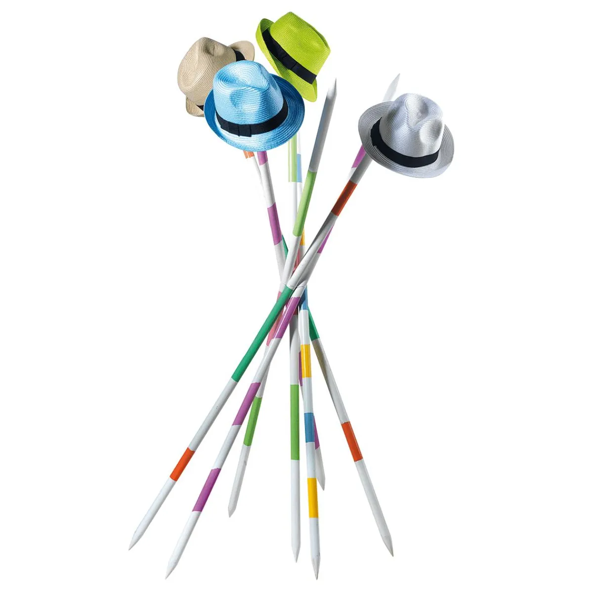 Online DecoWoerner Stroh-Hut Mit Schwarzem Band 30 Cm blau