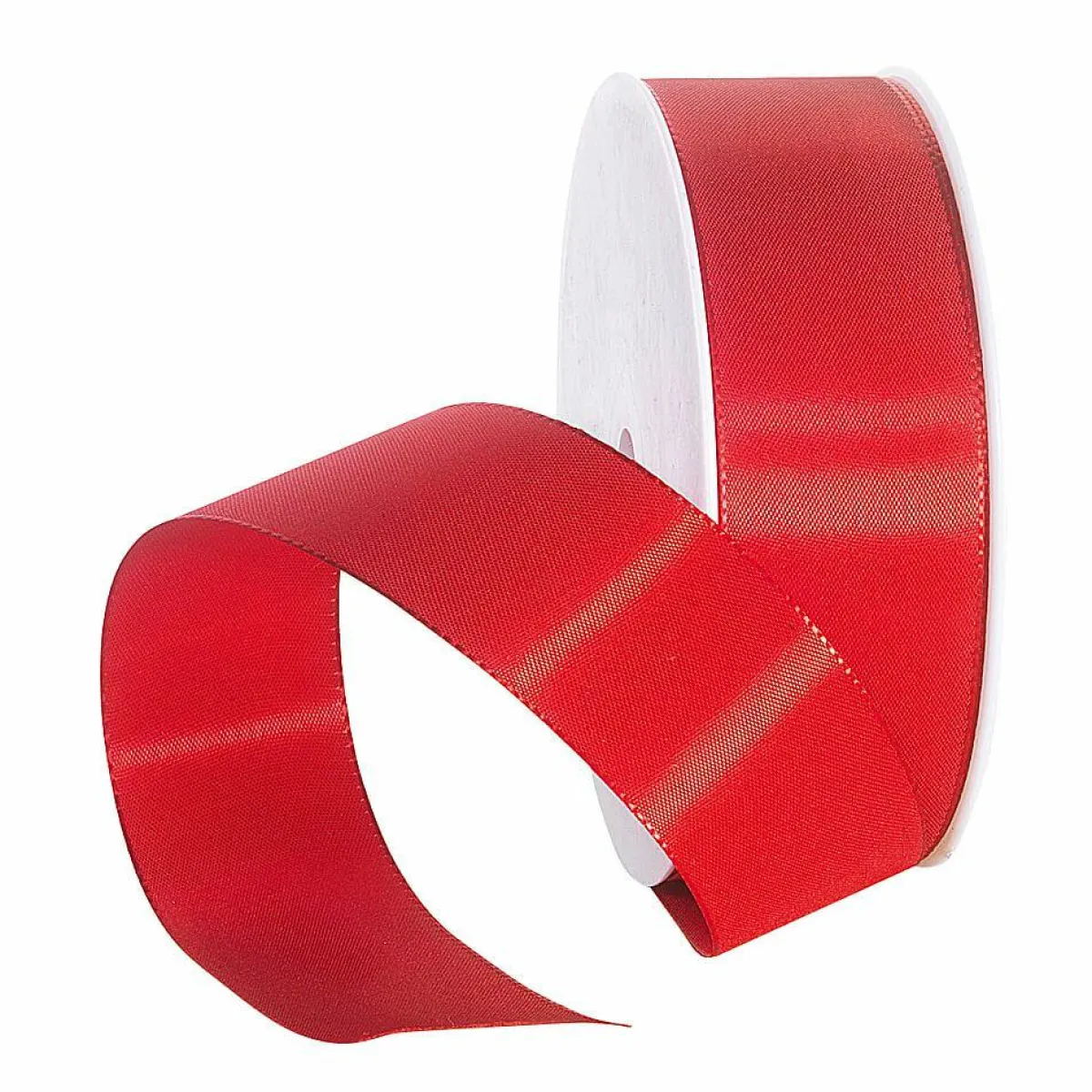 Outlet DecoWoerner Taftband Mit Webkante 40 Mm, 50 M, rot