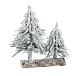 Discount DecoWoerner Tannen-Aufsteller Beschneit 16 X 28 Cm grün