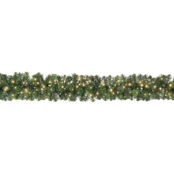 Discount DecoWoerner Tannengirlande Deluxe Mit LED, 270 Cm, 25 Cm Ø grün