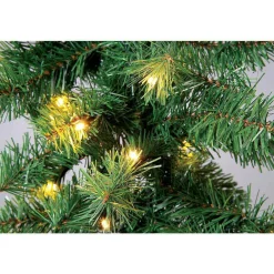 Discount DecoWoerner Tannengirlande Deluxe Mit LED, 270 Cm, 25 Cm Ø grün