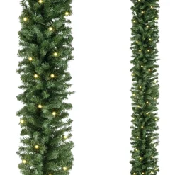 Clearance DecoWoerner Tannengirlande Standard Mit LED, 270 Cm, 30 Cm Ø grün