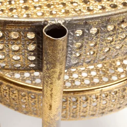 Online DecoWoerner Tisch Aus Metall Wiener Geflecht 68,5 Cm gold