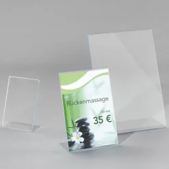 Clearance DecoWoerner Tischaufsteller, DIN A6, Hoch transparent
