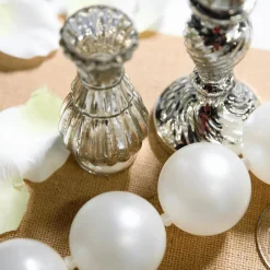 Discount DecoWoerner Tischdeko vasen Mit Tablett, 8-teilig silber