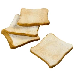 Outlet DecoWoerner Toastscheibe Getoastet Lebensmittel-Attrappen, 4 Stück braun