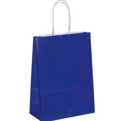 Hot DecoWoerner Tragetasche "Uni", 24 X 18 Cm, Dunkel 50 Stück blau