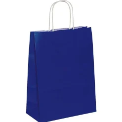 Best DecoWoerner Tragetasche "Uni", 29 X 22 Cm, Dunkel 50 Stück blau