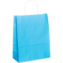 Best DecoWoerner Tragetasche "Uni", 29 X 22 Cm, Hell 50 Stück blau