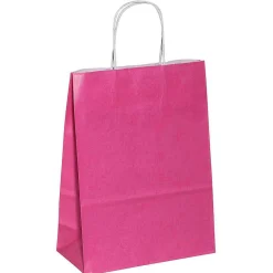 Discount DecoWoerner Tragetasche "Uni", 29 X 22 Cm, Pink 50 Stück rosa