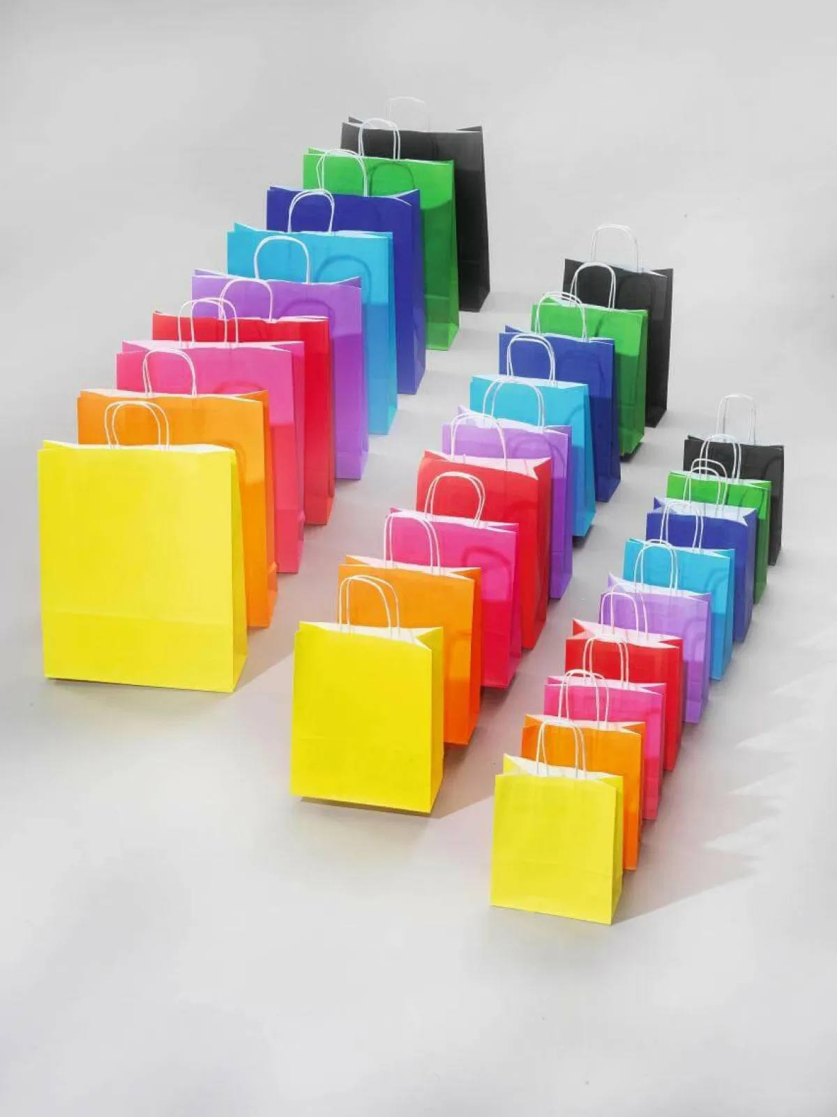 Discount DecoWoerner Tragetasche "Uni", 24 X 18 Cm, 50 Stück rot
