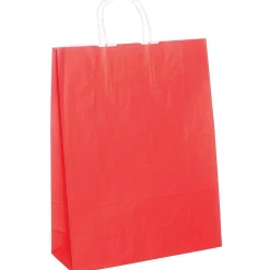 Best DecoWoerner Tragetasche "Uni", 36 X 41 Cm, 50 Stück rot
