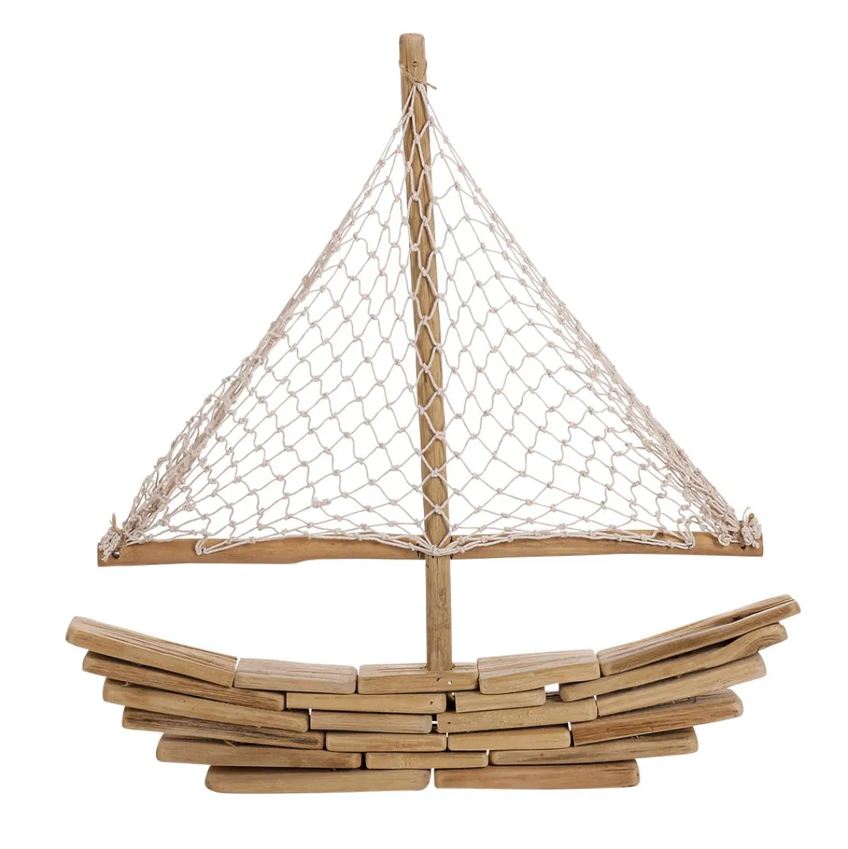 Clearance DecoWoerner Treib-Holz Deko-Segel-Schiff 45 X 44 X 5 Cm braun