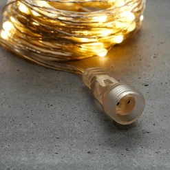 Hot DecoWoerner Trennbare XL LED-Draht-Lichterkette Für Außen, 20 M silber