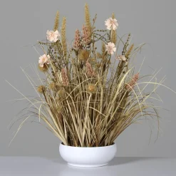 New DecoWoerner Trockenblumen-Gesteck Aus Kunstblumen 50 Cm braun