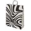Best DecoWoerner Umweltfreundliche Geschenk-Trage-Taschen In Zebra-Muster 50 Stück 12 X 26 X 34 Cm