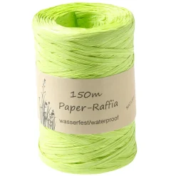 Best DecoWoerner Umweltfreundliches Raffia-Band Aus Abbaubarem Material 7 Mm 150 M Frühlings grün