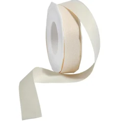 Outlet DecoWoerner Umweltfreundliches Stoffband Aus Recyceltem Material 15 Mm 25 M Creme weiß