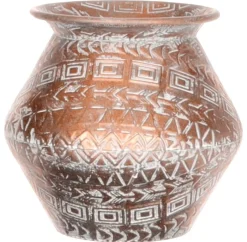 Hot DecoWoerner Vase Kupfer Rund 22,8 Cm braun