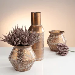 Hot DecoWoerner Vase Kupfer Rund 22,8 Cm braun