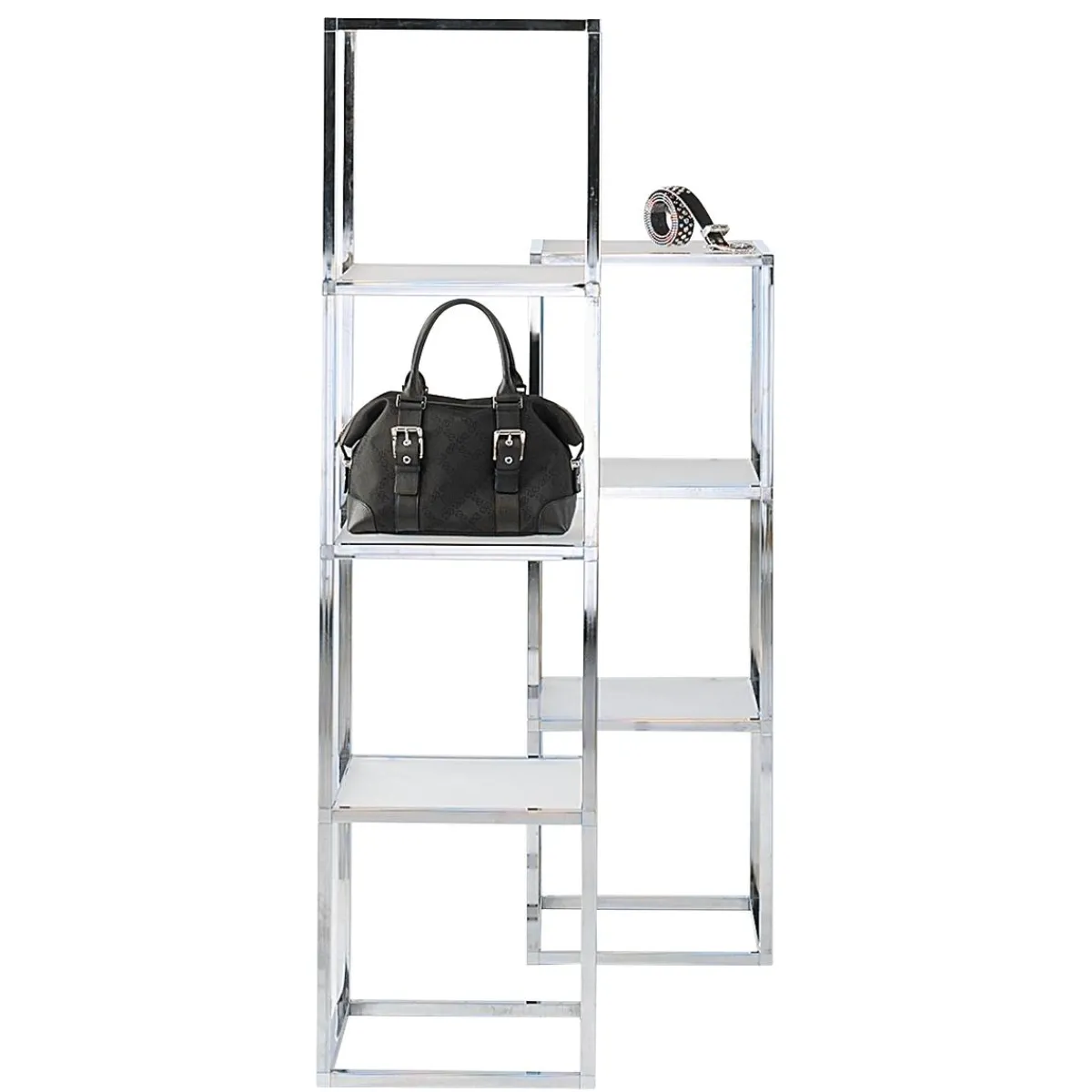 Best DecoWoerner Verkaufsregal 110 Cm Hoch silber