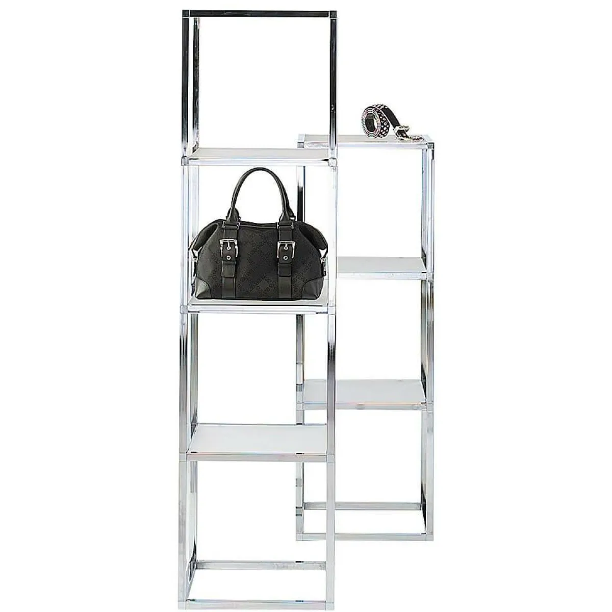 New DecoWoerner Verkaufsregal 146 Cm Hoch silber