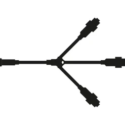 Best DecoWoerner Verteiler-Kabel 3fach Für LED Profi System schwarz