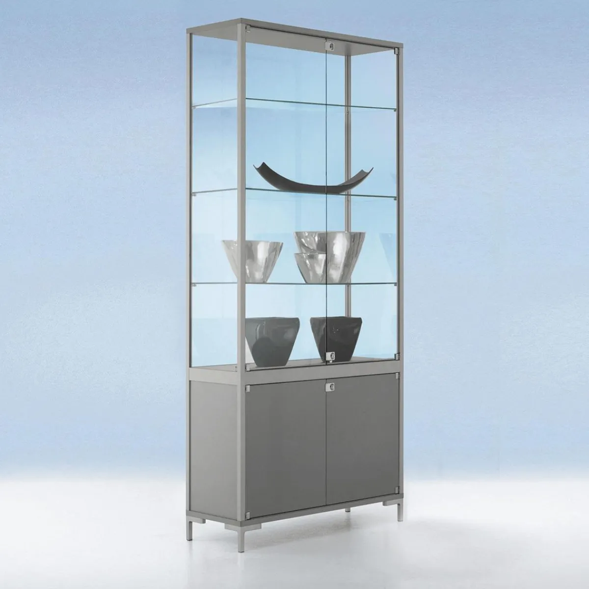 Sale DecoWoerner Vitrine M. Staufach 186 X 80 X 40 Cm transparent