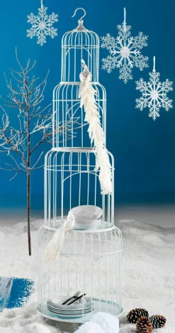 Discount DecoWoerner Vogelkäfig-Regal, 185 Cm, weiß