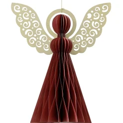 Hot DecoWoerner Wabenpapier Deluxe Engel 20 Cm rot